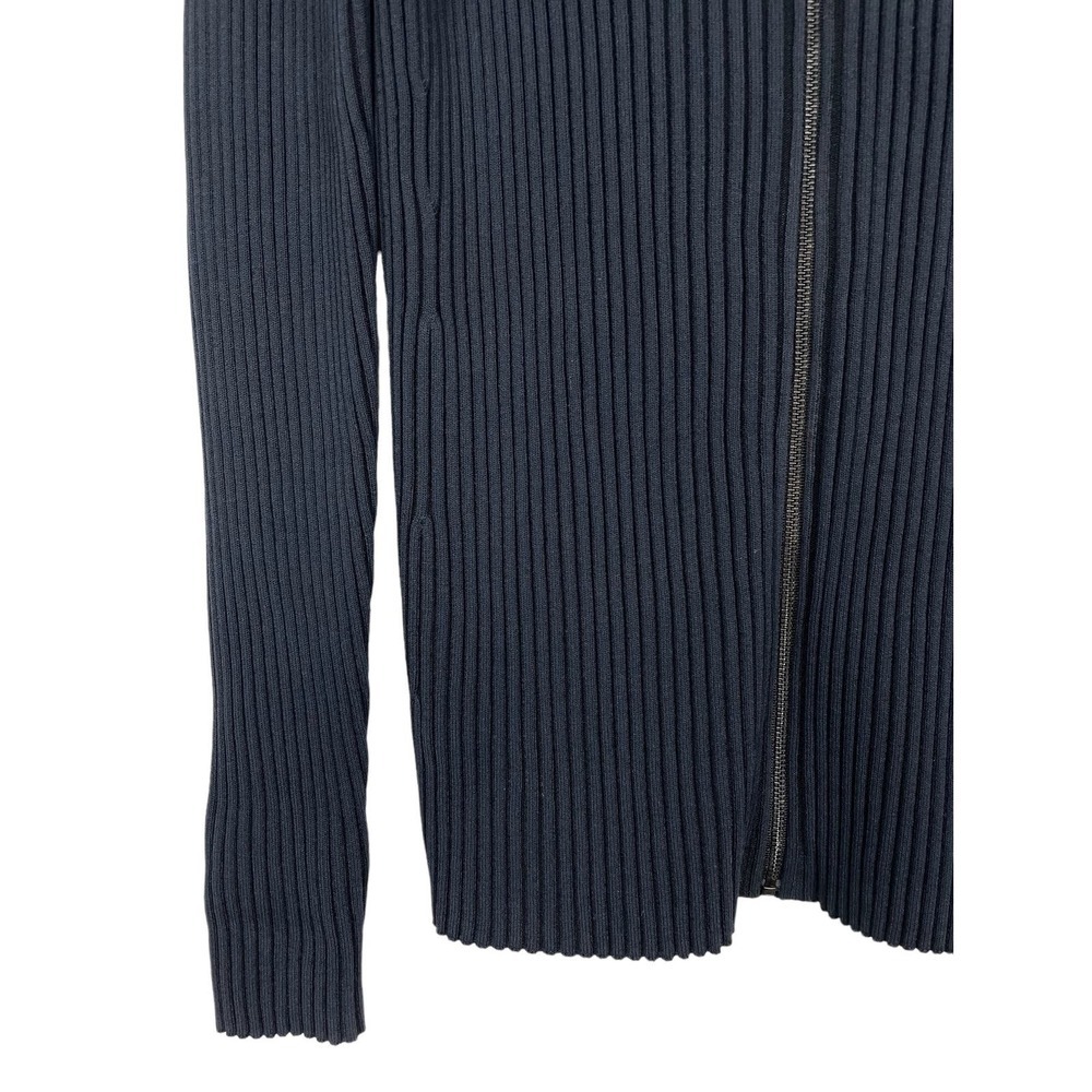 COS Blue Ribbed Stretch Full-Zip Jacket | Large - Picture 4 of 9